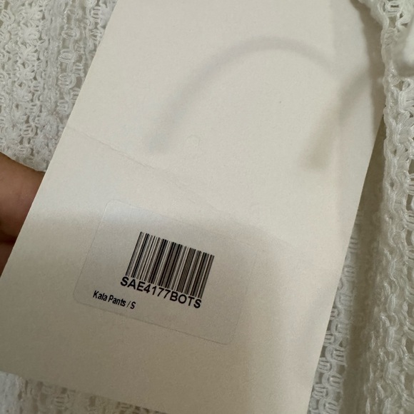 Sabo Skirt Kala Pants White Knit Crochet Lounge Trousers Size S - Picture 7 of 11